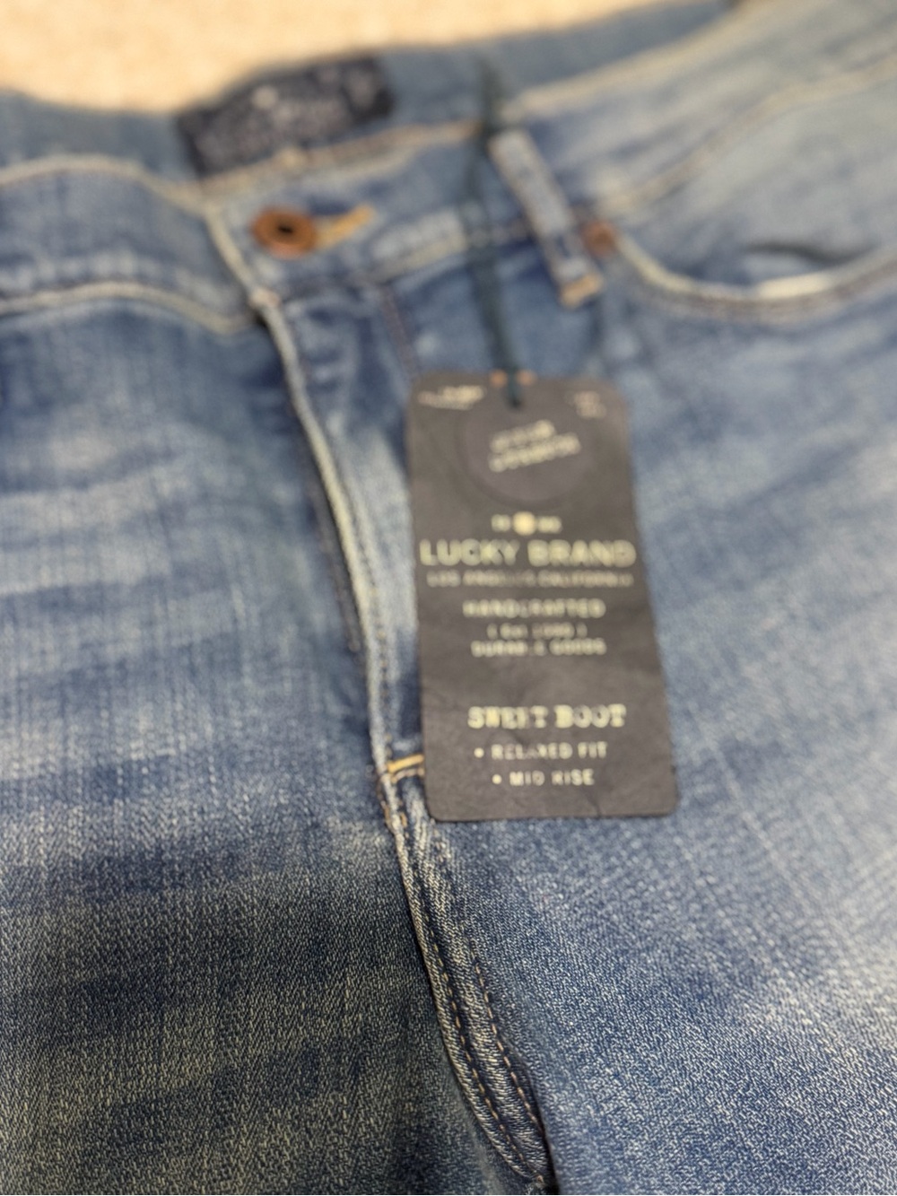 Lucky Brand Women's Sweet Boot Medium Blue Bootcut Jeans Size 14 - Picture 2 of 5